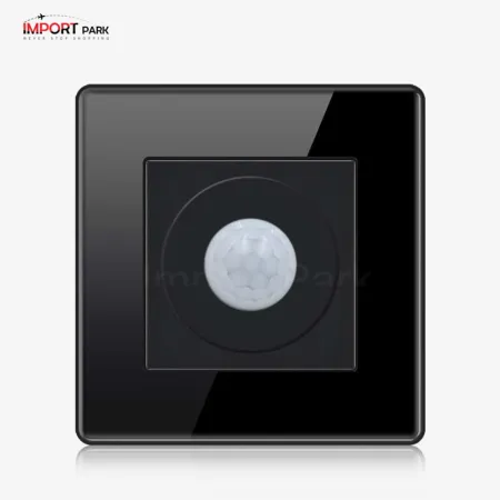Full Glass Human Body Sensor Switch Black image 1