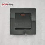 Glass Border 45A DP switch with LED Black