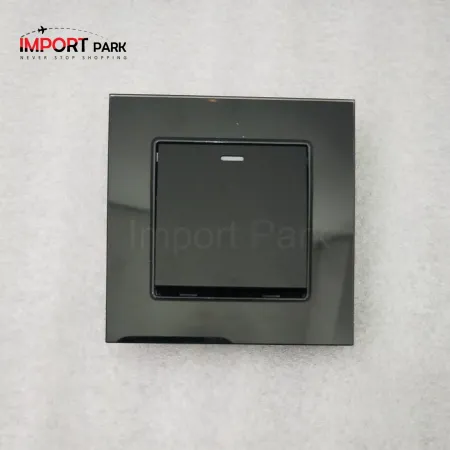 Glass Border Doorbell Push Switch Black image 1