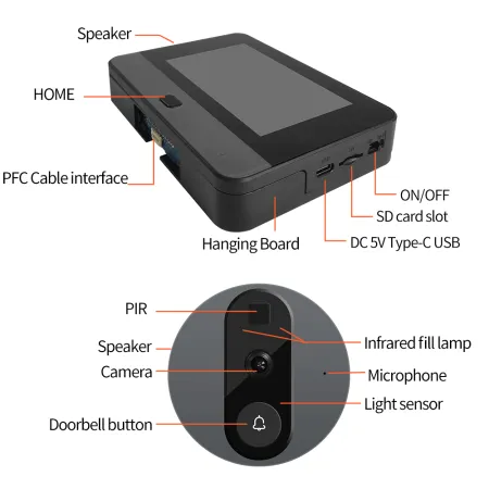 Wifi Wireless 1080P Video Doorbell Camera Tuya Smart Wifi Visual Door Bell and Video Intercom for Home Apartment