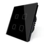 Wifi Smart 4 Gang Switch RF Premium Square Black