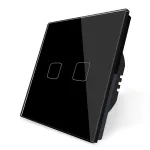 Wifi Smart 2 Gang Switch RF Premium Square Black