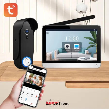 Tuya Full Wireless Smart Outdoor Camera And Indoor Monitor Intercom System Wireless Door Bell Camera Wifi Video Doorbell image 1