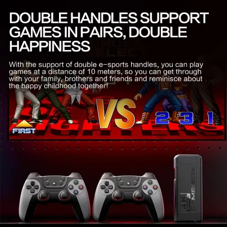 HDMI Dual Wireless Gamepad Support K9 game stick 4K Games Classic for PS1
