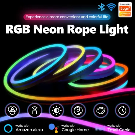 Tuya Smart LED Strip Light SMD 5050 Outdoor IP65 Waterproof 10w 5m Wifi Bluetooth RGB Led Strip Light image 1