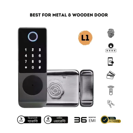 Tuya Executive Smart Finger Print Door Lock with Remote (Water Proof) image 1