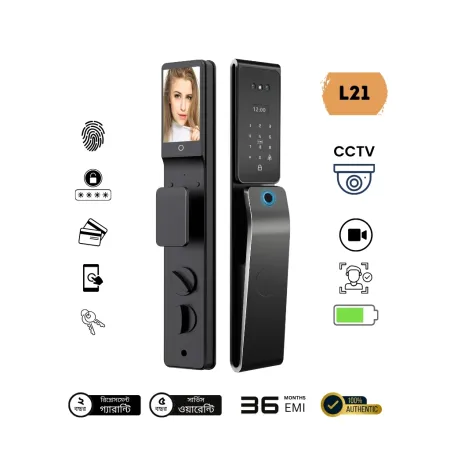 L21 Smart Door Lock with 3D Face Recognition with active video call image 1