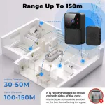 Tuya WiFi 1080P HD Video Doorbell Camera Wireless Waterproof IP55 Door Bell with Visual Intercom Camera