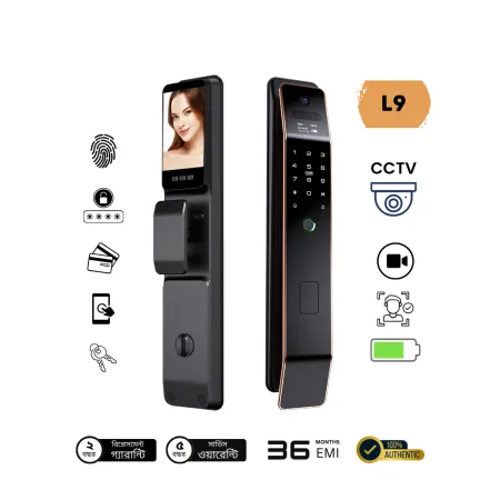 L9 Premium 3D Face Recognition Smart Video Call and Fingerprint Door Lock image 1