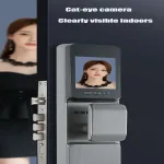 L25 WiFi Smart Door Lock with HD Peephole Camera & Biometric Access