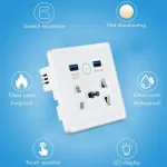 Wifi USB and 5 pin Socket 10A Round Corner White