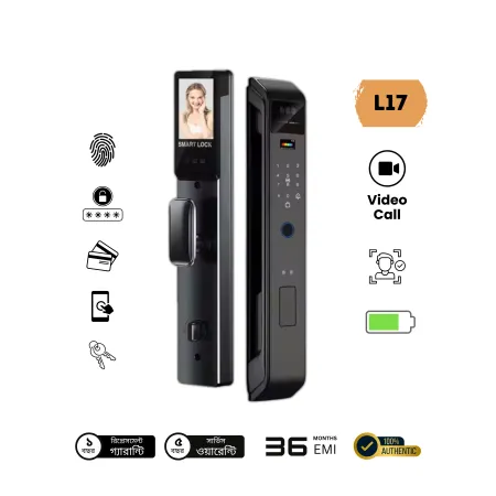 L17 Smart WiFi Tuya Intercom Face Fingerprint Door Lock image 1