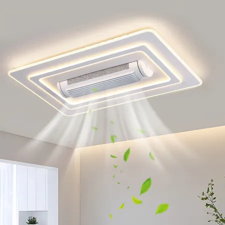Remote Control Bladeless Ceiling Fan with Dimmable LED Light - FL03A-L image 1