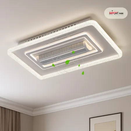 Remote Control Bladeless Ceiling Fan with Dimmable LED Light - FL01A image 1