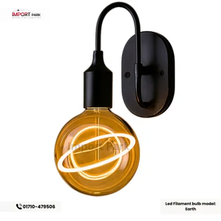 Earth-Model LED Filament Bulb image 1