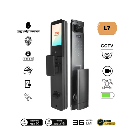 L7 Smart 3D Face Recognition Door Lock (Nova) with Palm Vein & Video Intercom image 1