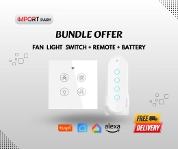 Fan-Light Switch + Remote + Battery