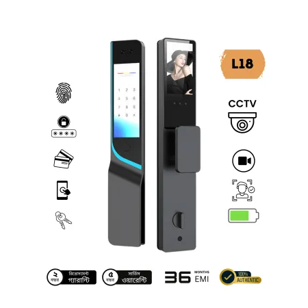 Premium L18 Professional Video Call Face & Instant Unlock Door Lock image 1